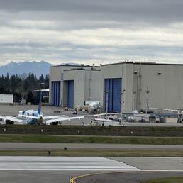 Painting buildings for the planes. Painting buildings for the planes.