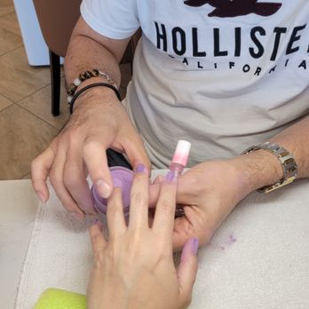 Golden Nails & Spa - Nails with Tommy... I trust him to pick out my color. He chose Passion Plum. - Nail Salons Near Me - San Antonio, Texas