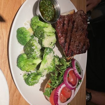 Bartlett's - Chimichurri steak sandwich with broccoli - Steakhouses Near Me - Austin, Texas Bartlett's - Chimichurri steak sandwich with broccoli - Steakhouses Near Me - Austin, Texas