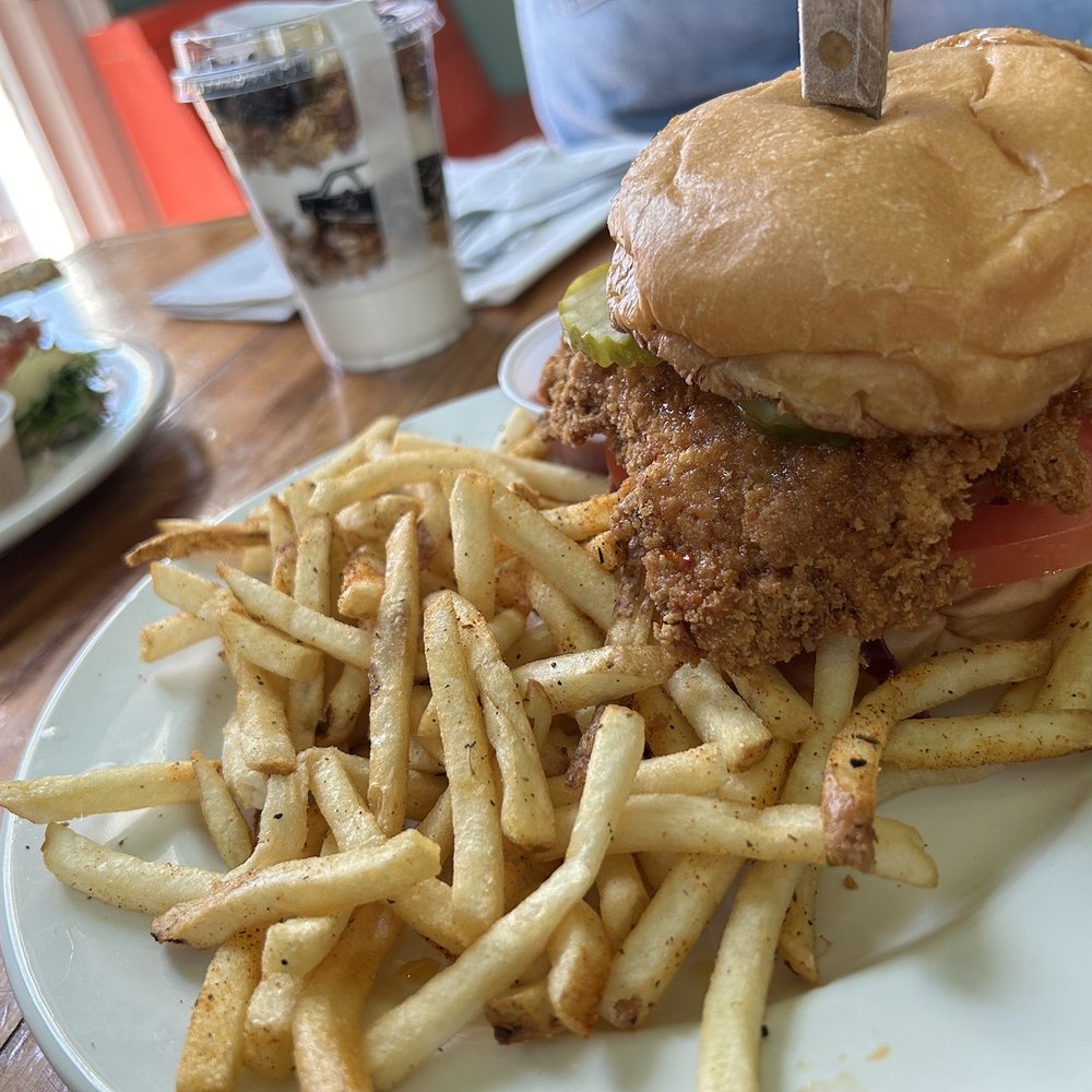 Cenote - Hot honey fried chicken sandwich. - Coffee & Tea Near Me - Austin, Texas