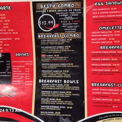 Breakfast menu