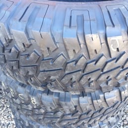 Photo of mud tires purchased for a Ford Excursion.