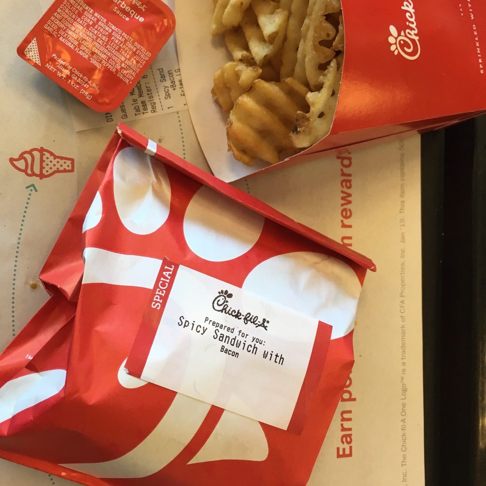 Chick-fil-A - Large spicy chicken combo - Fast Food Near Me - Mesa, Arizona Chick-fil-A - Large spicy chicken combo - Fast Food Near Me - Mesa, Arizona