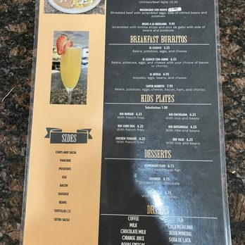 Los Lazos - Breakfast menu - side 2 - Mexican Near Me - Galveston, Texas
