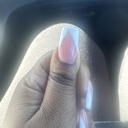 Crooked French tip Crooked French tip