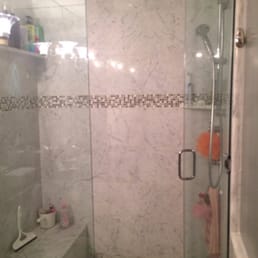 Tile shower they put together for me.