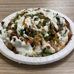 M's Halal Mediterranean food - Lamb bowl. Delicious