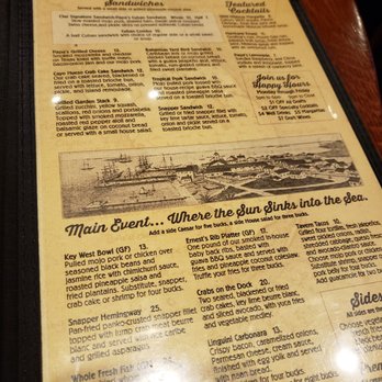 Hemingway's Tavern - Menu - New American Near Me - Melbourne, Florida