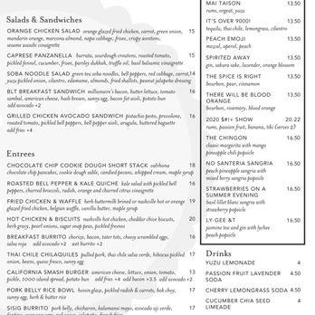 Toast Kitchen & Bakery - Menu as of Nov. 2022 - Breakfast & Brunch Near Me - Tustin, California