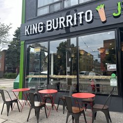King Burrito & Juice Bar - Entrance and patio