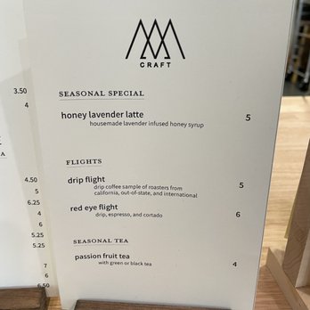 AM Craft - Menu - Coffee & Tea Near Me - San Jose, California