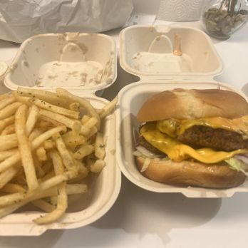 Big Baba Eats - Garlic Fries Double Cheese Burger - Mediterranean Near Me - San Francisco, California