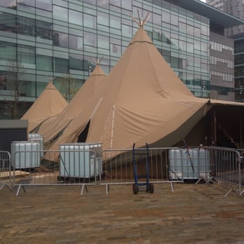 The Lodge - Beer teepees taking shape - Pop-up Shops Near Me - Salford, XGM