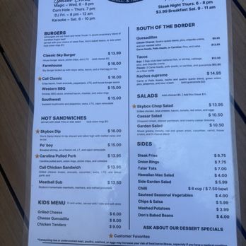 SkyBox Grill & Tavern - Menu as of 6/27/2025 - Sports Bars Near Me - Winchester, California SkyBox Grill & Tavern - Menu as of 6/27/2025 - Sports Bars Near Me - Winchester, California