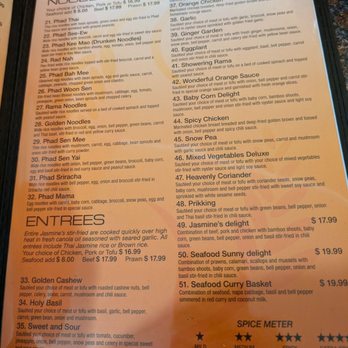 Jasmine Thai Cuisine - Menu 8/5/24 - Thai Near Me - Lacey, Washington Jasmine Thai Cuisine - Menu 8/5/24 - Thai Near Me - Lacey, Washington