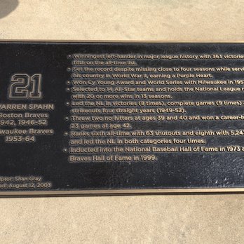 Warren Spahn Statue - Public Art Near Me - Atlanta, Georgia
