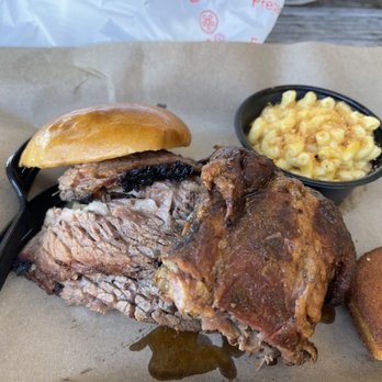 Mission BBQ - Brisket Sandwich (covered with some Ribs) - Barbeque Near Me - Fort Myers, Florida