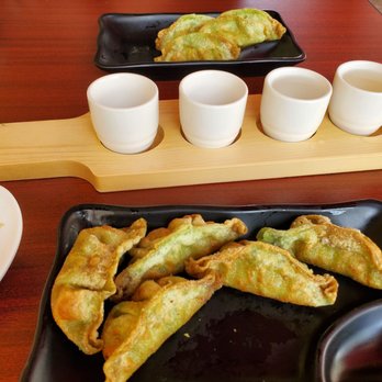 Soho Ramen and Sake Bar - Edamame Gyoza, Sake flight - Ramen Near Me - Temecula, California Soho Ramen and Sake Bar - Edamame Gyoza, Sake flight - Ramen Near Me - Temecula, California