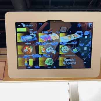 Waka Sakura - Order on screen - Conveyor Belt Sushi Near Me - Gardena, California