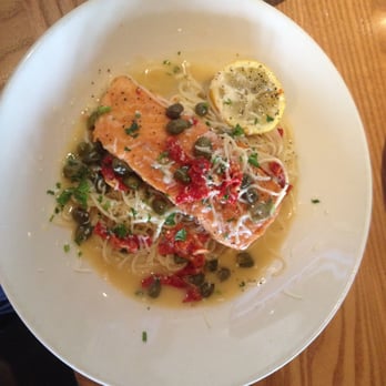 Luigi's Italian Cafe - Lunch Special -Salmon Piccata over pasta - Italian Near Me - Commerce, Texas Luigi's Italian Cafe - Lunch Special -Salmon Piccata over pasta - Italian Near Me - Commerce, Texas