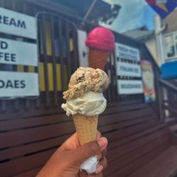 The Original Ice Cream Stand - Cookie Dough and Mocha Crunch Cone
