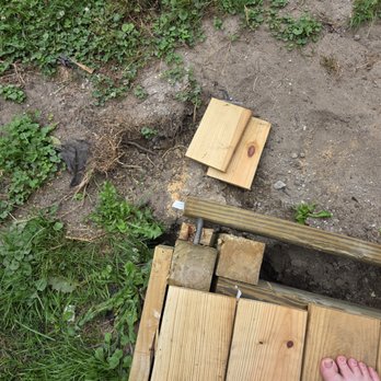 Double Ss Handyman - Broken pieces that were attempted to cover up - General Contractors Near Me
