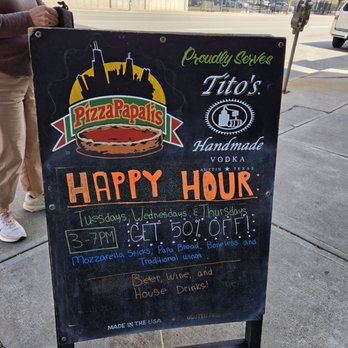 Pizza Papalis - We are not there for happy hour but this looks like a pretty good deal - Pizza Near Me - Toledo, Ohio Pizza Papalis - We are not there for happy hour but this looks like a pretty good deal - Pizza Near Me - Toledo, Ohio