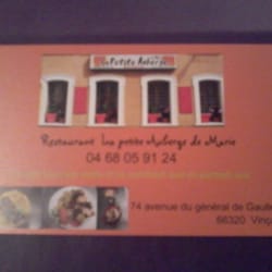 La Petite Auberge de Marie - Carte du restaurant