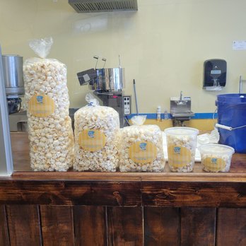 THE POPCORN SPOT - a display of popcorn bags on a counter - Popcorn Shops Near Me - RIVERVIEW, Florida THE POPCORN SPOT - a display of popcorn bags on a counter - Popcorn Shops Near Me - RIVERVIEW, Florida