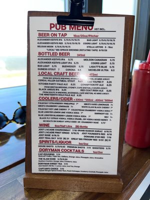 Menu photo 2 The Doryman Pub & Grill Chéticamp, NS Menu photo 2 The Doryman Pub & Grill Chéticamp, NS