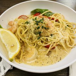 Lemon Garlic Shrimp Scampi Duo (sub spaghetti noodle)