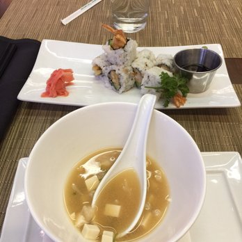 Wicker Park Sushi - Miso soup paired with Shrimp Tempura roll - Sushi Bars Near Me - Chicago, Illinois Wicker Park Sushi - Miso soup paired with Shrimp Tempura roll - Sushi Bars Near Me - Chicago, Illinois