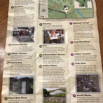 Fort King George Historic Site - Brochure Inside - Museums Near Me - Darien, Georgia