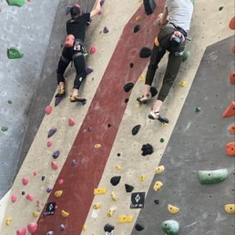 One of the Auto belay walls with varying degrees of difficulty. One of the Auto belay walls with varying degrees of difficulty.