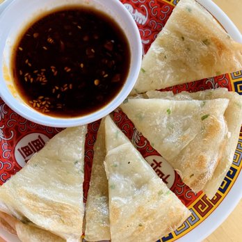 Li's noodles - a plate of quesadillas with dipping sauce - Pan Asian Near Me - Matthews, North Carolina