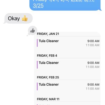 Tula's Cleaning Service - Cleaners don't come as scheduled. They came on the wrong day twice and then canceled the service. - Office Cleaning Near Me - Seattle, Washington