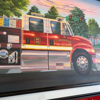 Firehouse Subs - a painting of a fire truck - Sandwiches Near Me - Clarksville, Tennessee Firehouse Subs - a painting of a fire truck - Sandwiches Near Me - Clarksville, Tennessee