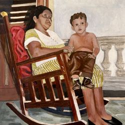 Art Essentials - Acrylic on cardboard. Cuba 1957. by Angel Martinez