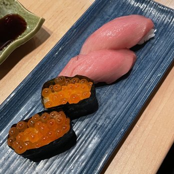 EBESU Robata & Sushi - Ikura and fatty tuna sushi - Sushi Bars Near Me - Plano, Texas
