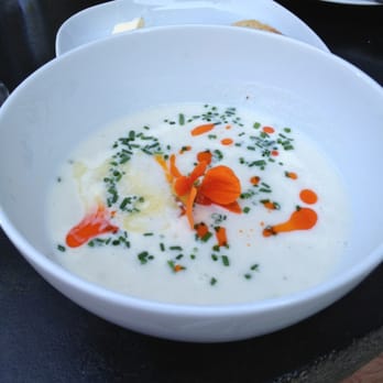 Brasserie Four - Turnip purée soup with lavender creme fraiche - French Near Me - Walla Walla, Washington