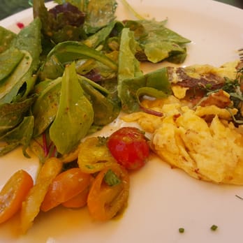Postino East - Farm scramble. Salad was tasty with dijon. Tomatoes basil drizzle and potatoe and eggs were sautéed with rosemary and onions. - Wine Bars Near Me - Gilbert, Arizona