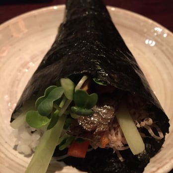 Sushi Shunka - Salmon Skin Hand Roll - Sushi Bars Near Me - Costa Mesa, California Sushi Shunka - Salmon Skin Hand Roll - Sushi Bars Near Me - Costa Mesa, California