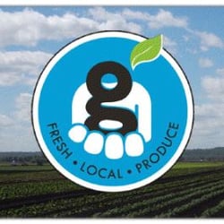 Glebocki Farms - Glebocki Farms logo with their field in the background