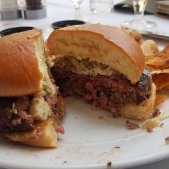 Ballard's in the Atrium - Signature Ballard's burger w chips - Bars Near Me - French Lick, Indiana