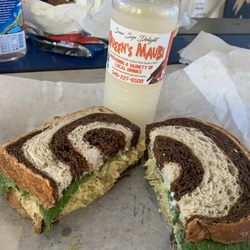 Turtle's Deli - Curry chicken salad sandwich and Sour Sop Delight