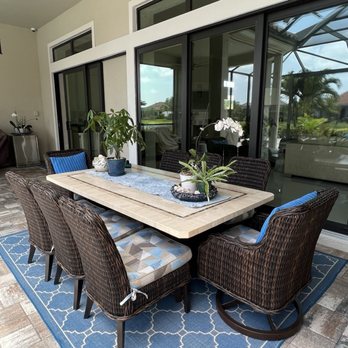 Elegant Outdoor Living - Our lanai dining room table - Furniture Stores Near Me - Naples, Florida Elegant Outdoor Living - Our lanai dining room table - Furniture Stores Near Me - Naples, Florida