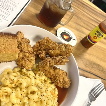 Southern Love - Catfish plate (comes with amazing cornbread and your choice of side). And the sweet tea is also a must have! - Southern Near Me - Honolulu, Hawaii