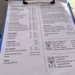Frisky Beaver - Menu