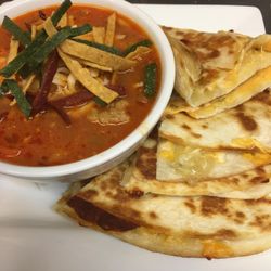 Magnolia Bleue - Tortilla Soup with a Chorizo Quesadilla