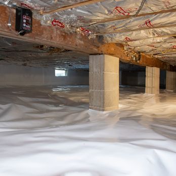 Anchored Walls - Crawl Space Encapsulation. - Waterproofing Near Me - Winterset, Iowa